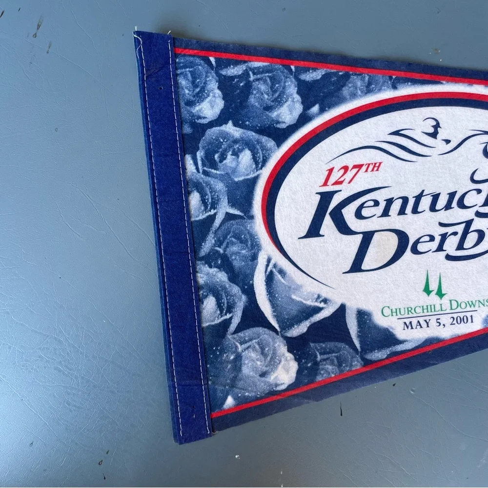 2001 Kentucky Derby 127th Churchill Downs Felt Pennant Banner